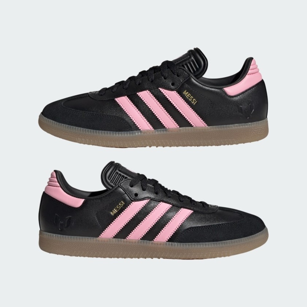Adidas Black and Pink‎ Samba Messi Edition Leather Shoes, Rubber Sole, size 13